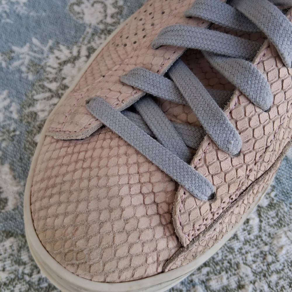 🪱 P448 John Prince Pink Python Snake Print Low Top Sneakers Sz.38/7.5 - Picture 14 of 16